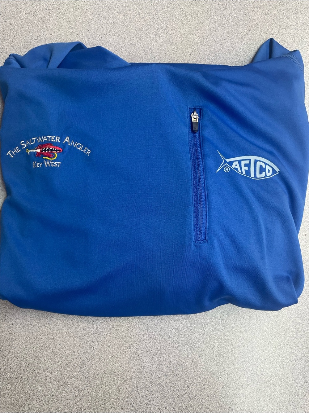 AFTCO Men's Royal Blue Fishing Pullover